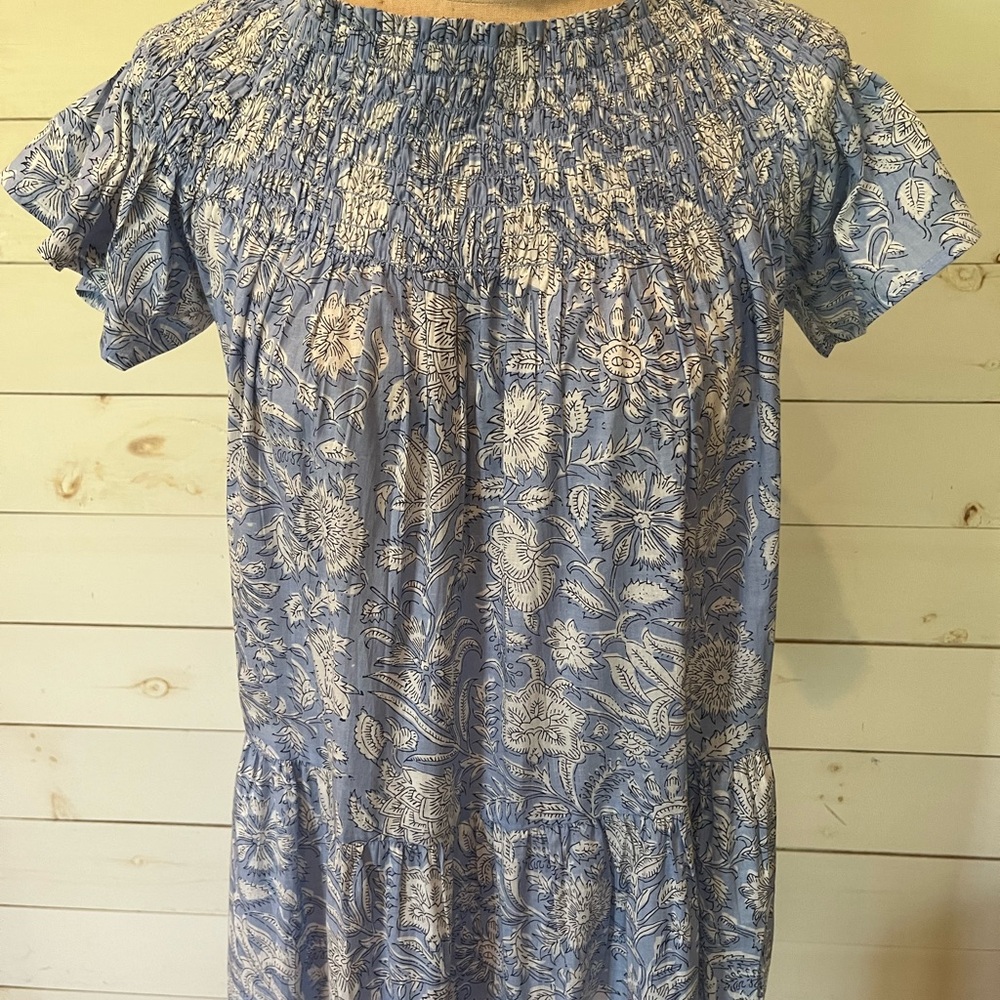 Marea Block Print Tiered Maxi Dress - Picture 4 of 10
